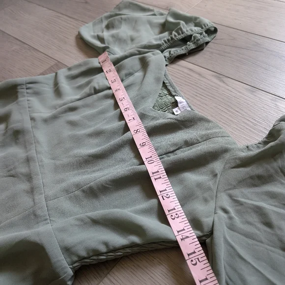 Baltic Born Sierra Sweetheart Maxi Chiffon Flutter Sleeve Dress Size Medium - Picture 7 of 8